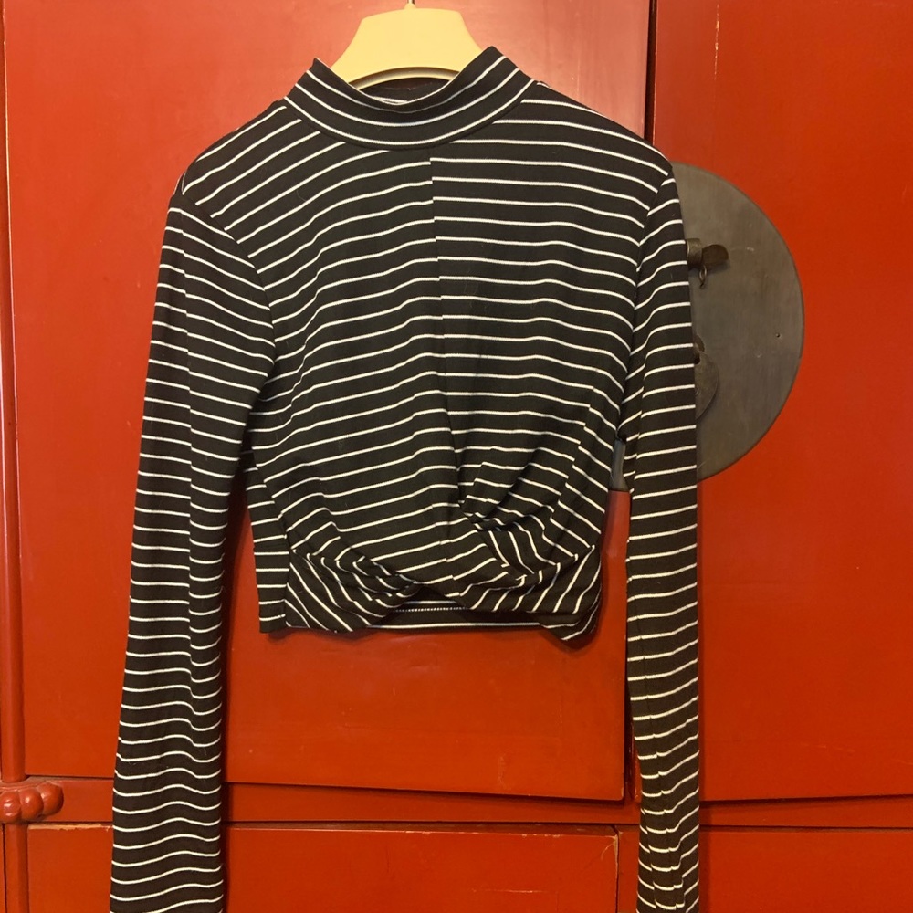 Top shop striped crop top.
